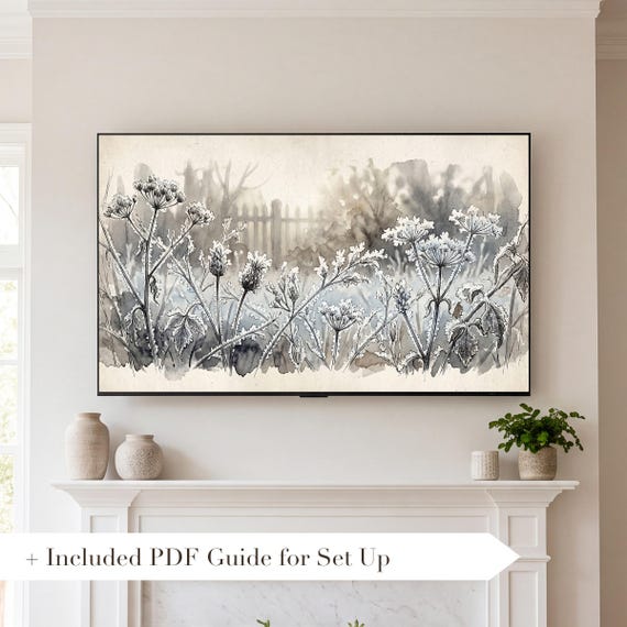 Garden Through Frost Samsung Frame TV Art — view 2