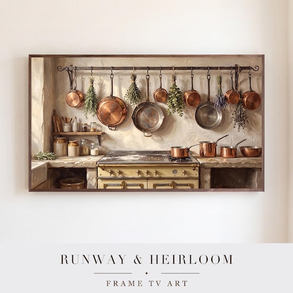 Copper Pans and Herbs Samsung Frame TV Art — view 5