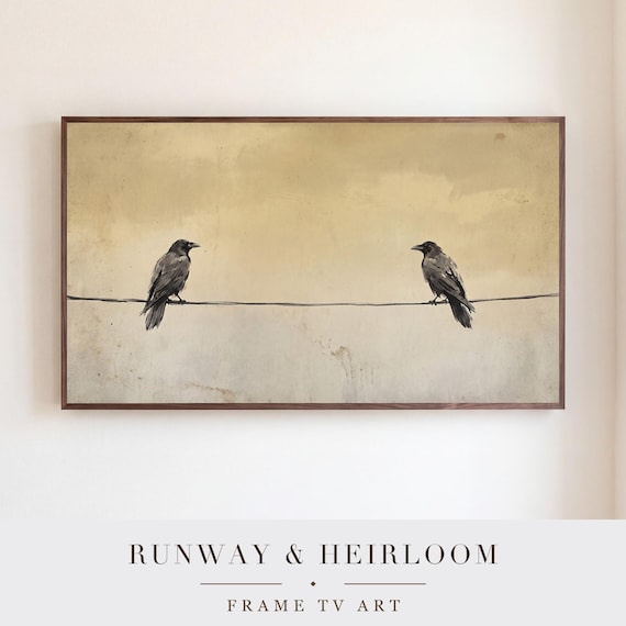 Two Ravens Samsung Frame TV Art — view 5