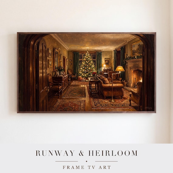 Firelit Library Samsung Frame TV Art — view 5