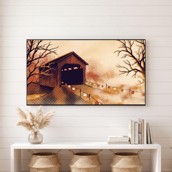 Spooky Main Street Samsung Frame TV Art — view 6