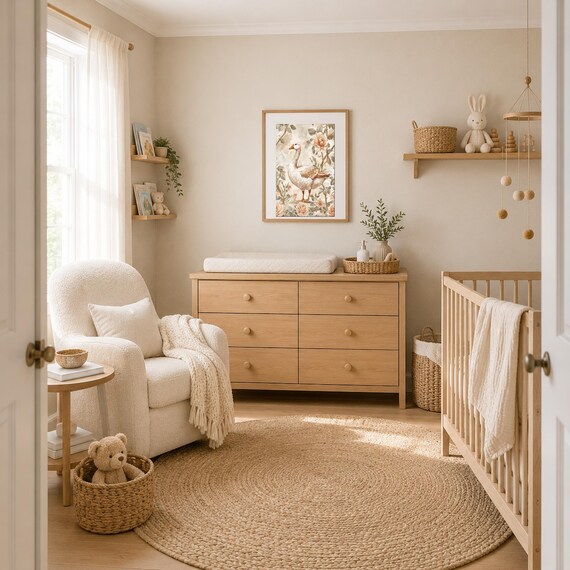 Vintage Goose Nursery Wall Art — view 6
