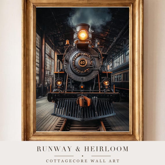 Steam Locomotive Wall Art — view 4