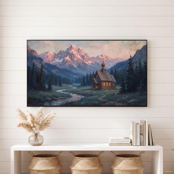Alpine Church Samsung Frame TV Art — view 6