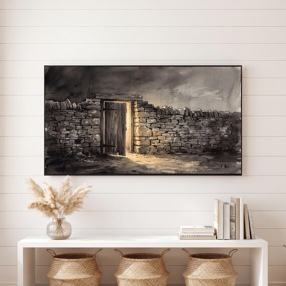 Door Ajar Samsung Frame TV Art — view 6