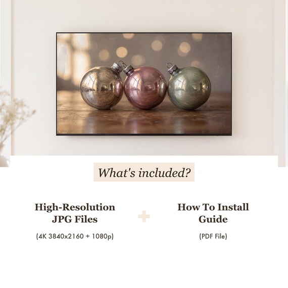 Three Ornaments Samsung Frame TV Art — view 4