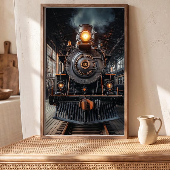 Steam Locomotive Wall Art — view 5