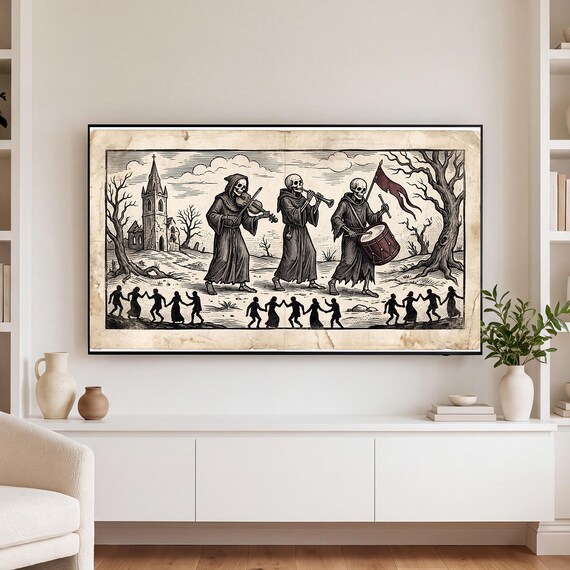 Skeleton Musicians Samsung Frame TV Art — view 3