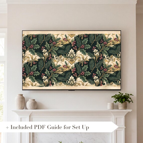 Christmas Pattern Samsung Frame TV Art — view 2