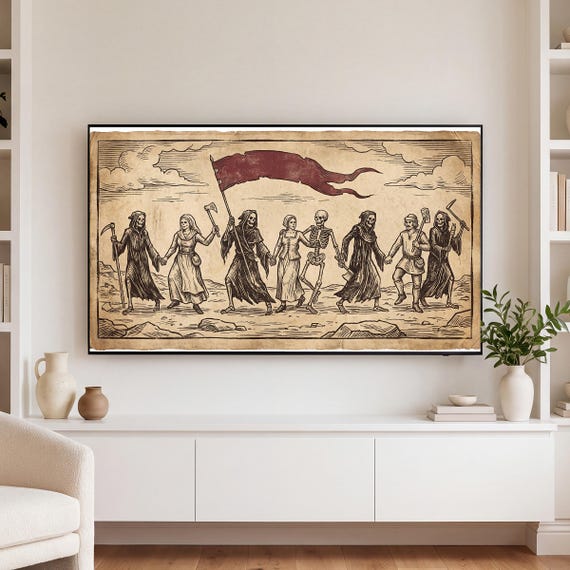 Danse Macabre Ring Dance Samsung Frame TV Art — view 3