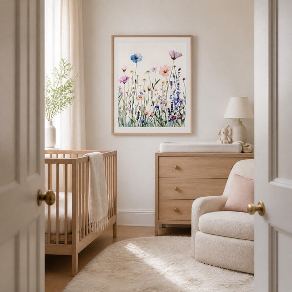Wildflower Nursery Wall Art — view 5