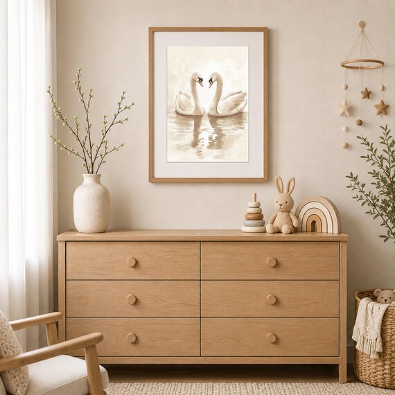 Swans Nursery Wall Art — view 2