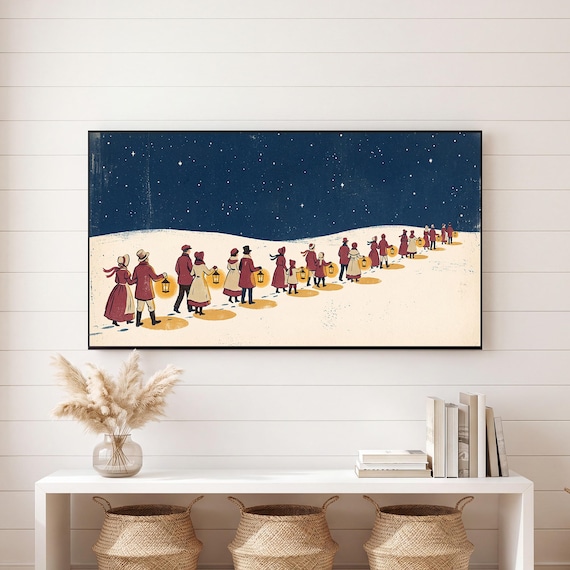 Christmas Carolers Samsung Frame TV Art — view 6