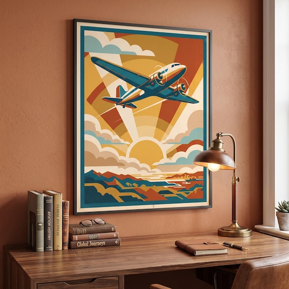 Vintage Aviation Poster Printable