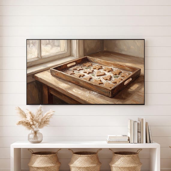 Gingerbread Shapes Samsung Frame TV Art — view 6
