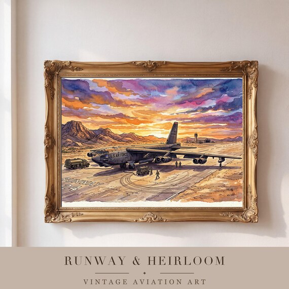 B-52 Stratofortress Watercolor Print — view 4