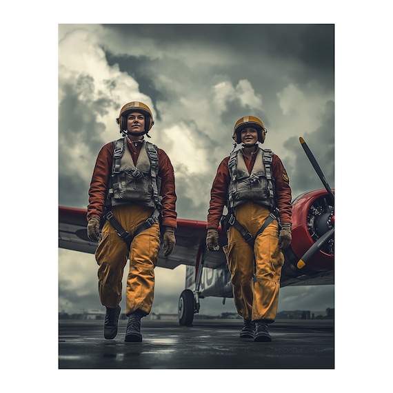 WASP Pilots Wall Art — aviation wall art print