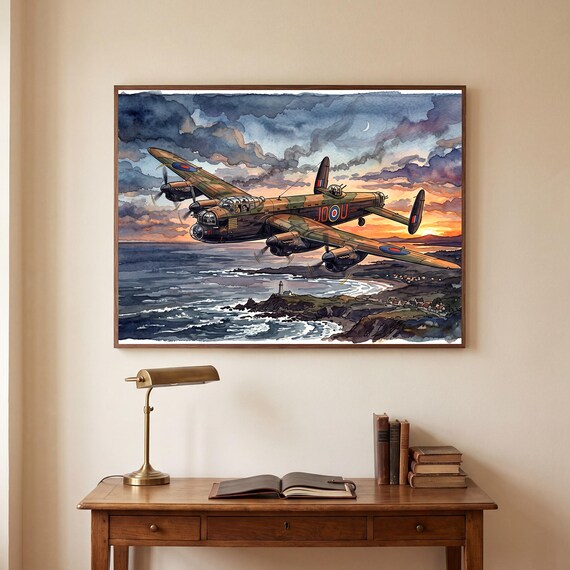 Avro Lancaster Watercolor Print — view 5