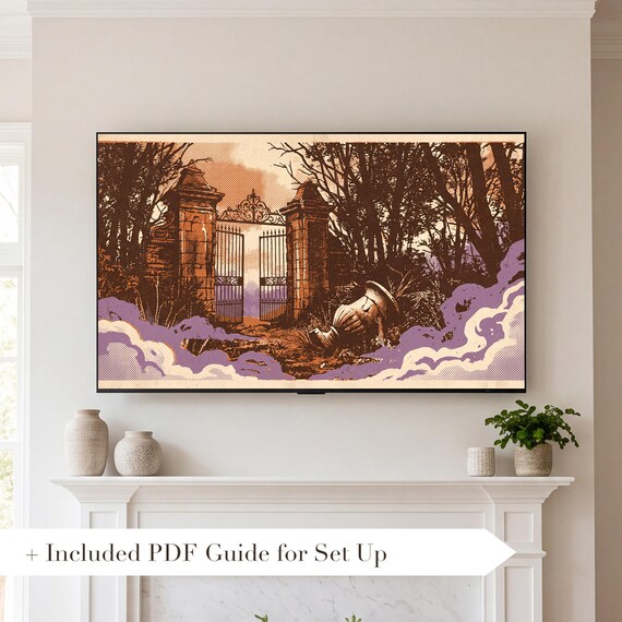 Iron Fence Samsung Frame TV Art — view 2