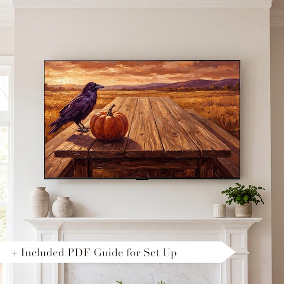 Cleared Harvest Table Samsung Frame TV Art — view 2