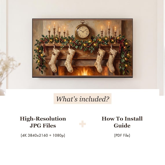 Dressed Mantel Samsung Frame TV Art — view 4