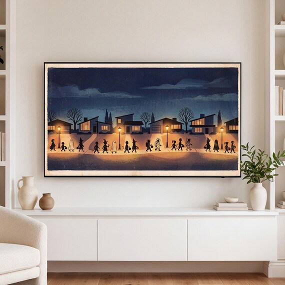 Halloween Houses Samsung Frame TV Art — view 3