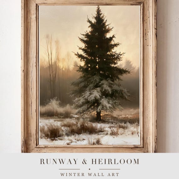 Hoarfrost on Branches Antique Oil Painting
