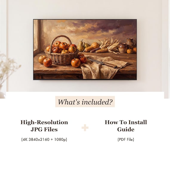 Apple Basket Samsung Frame TV Art — view 4