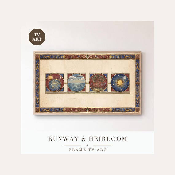 Twelve Days of Christmas Frame TV Art, Days 1-4, Samsung Frame TV Art Illuminated Gold Leaf, Ho…
