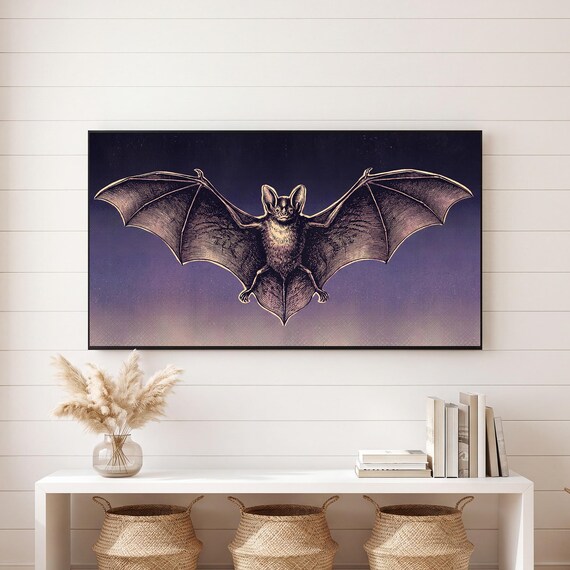 Telegraph Line Bats Samsung Frame TV Art — view 6