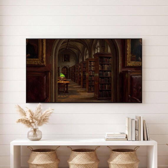 Gothic Library Samsung Frame TV Art — view 6