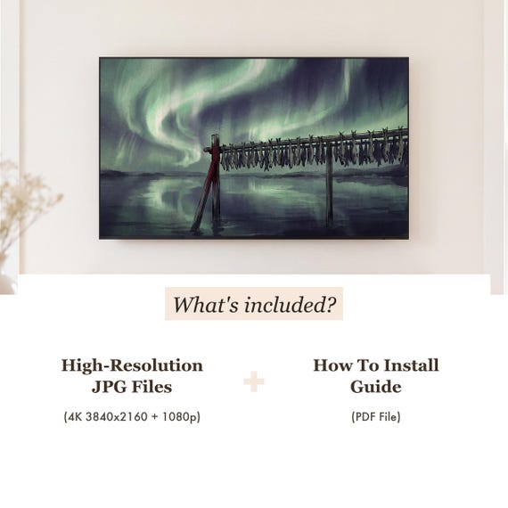 Drying Cod Racks Samsung Frame TV Art — view 4