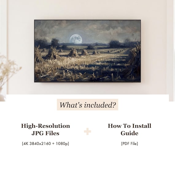 Harvest Moon Cornfield Samsung Frame TV Art — view 4