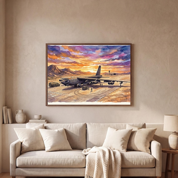 B-52 Stratofortress Watercolor Print — view 2