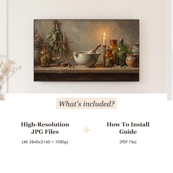 Mortar and Scales Samsung Frame TV Art — view 4