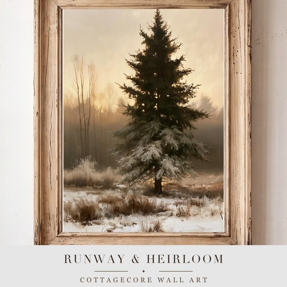 Hoarfrost on Branches Antique Oil Painting