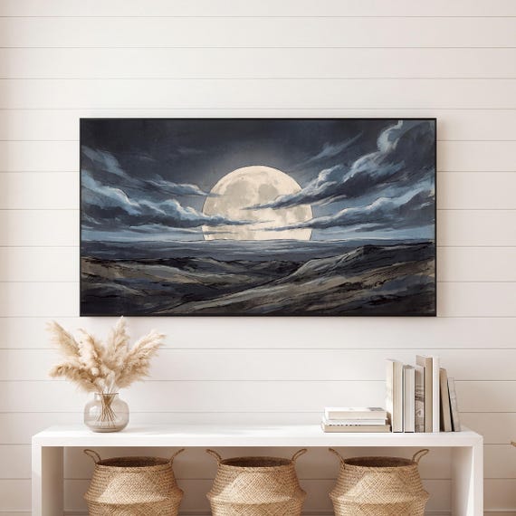 Low Full Moon Samsung Frame TV Art — view 6