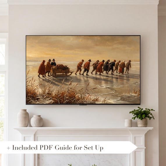 Sledge on the Ice Samsung Frame TV Art — view 2