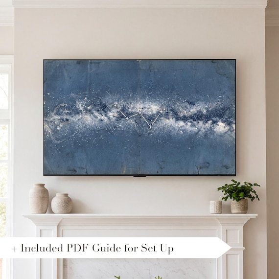 Cassiopeia Star Chart Samsung Frame TV Art — view 2