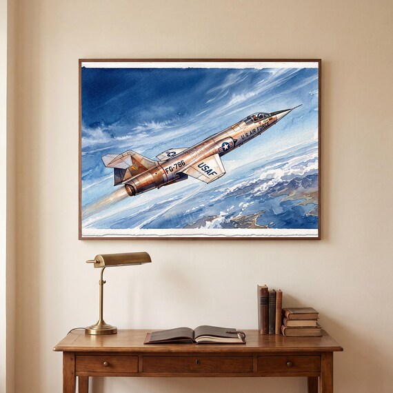 F-104 Starfighter Watercolor Print — view 5