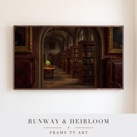 Gothic Library Samsung Frame TV Art — view 5
