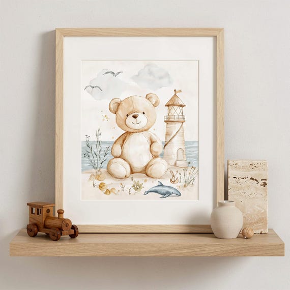 Nautical Teddy Nursery Wall Art — view 5