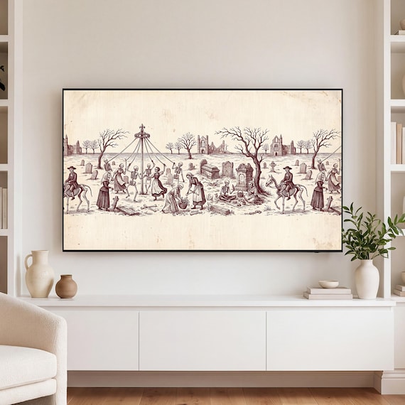 Skeleton Toile Samsung Frame TV Art — view 3