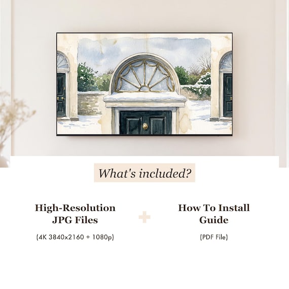 Georgian Fanlight Samsung Frame TV Art — view 4