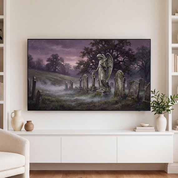Stone Angel Samsung Frame TV Art — view 3
