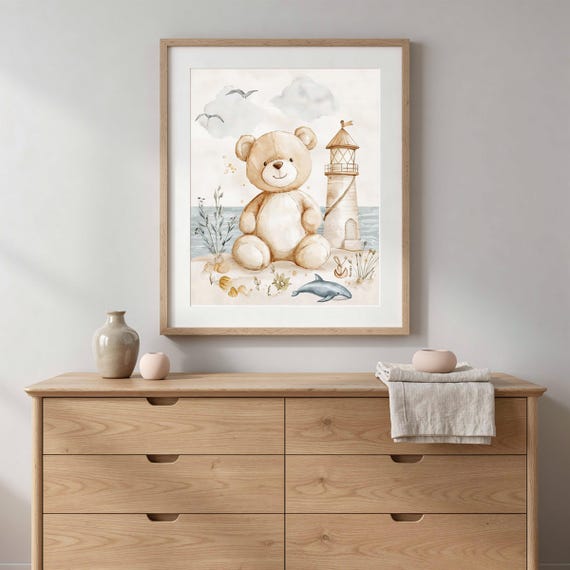 Nautical Teddy Nursery Wall Art