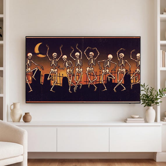 Dancing Skeletons Samsung Frame TV Art — view 3