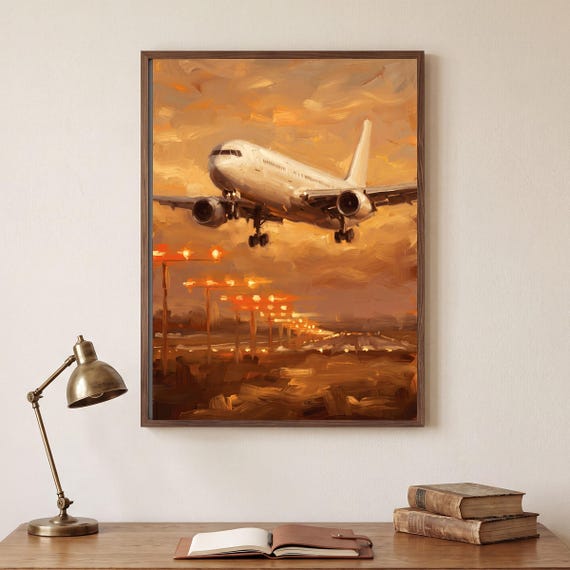 Short Final at Sunset Print — view 2
