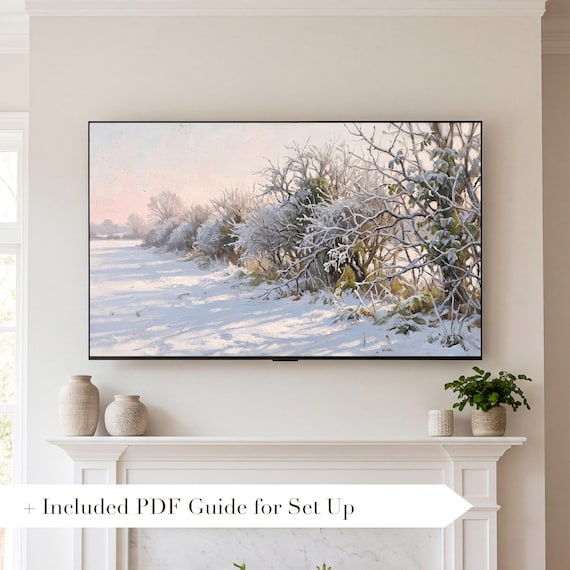 Hoarfrost Hedgerow Samsung Frame TV Art — view 2