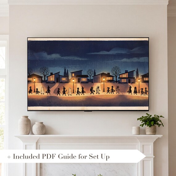 Halloween Houses Samsung Frame TV Art — view 2